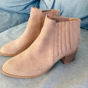 Lulus Shasta Taupe Suede Ankle Booties